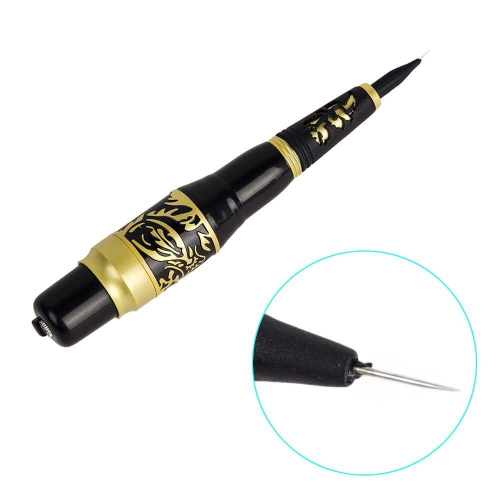 VideoPUP Tattoo Pen Makeup Kit - Professional Eyebrow Tattoo Pen & Cosmetic Machine with 50 Needles & 50 Tips (K04) | Perfect for Permanent Makeup, Microblading & Beauty Salon Use