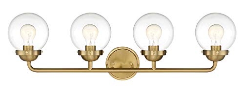 Knoll 4-Light Bathroom Vanity Bar - Modern LED Bath Bar Fixture for Bathroom Lighting, Perfect for Vanity Mirror, Powder Room & Spa Decor
