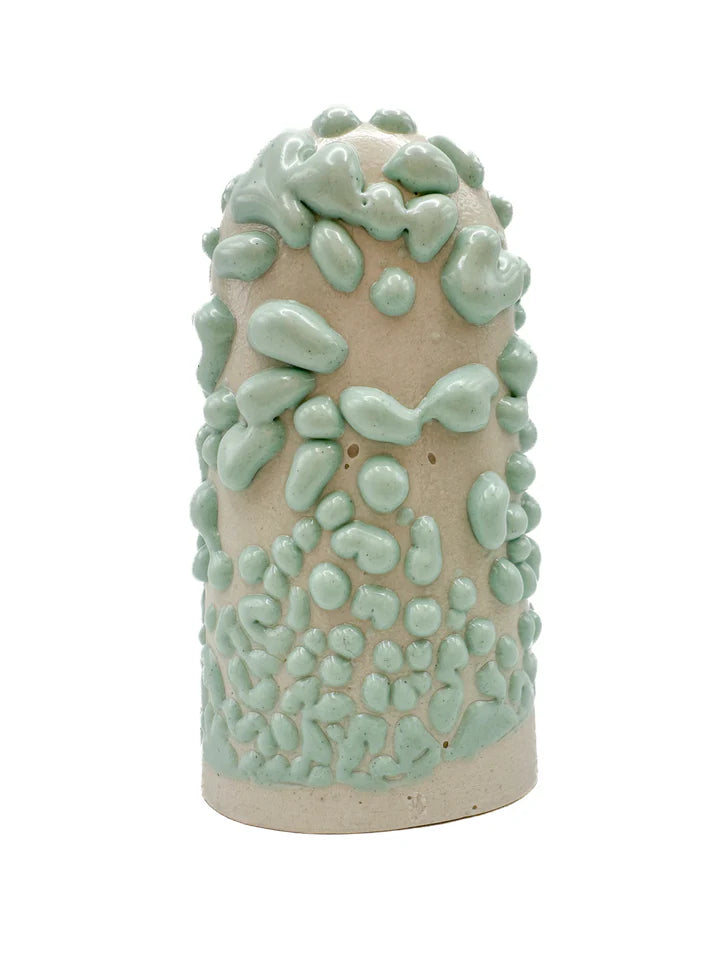 Ritual Glaze △5 6 Gumdrop Pastel Turquoise Ceramic Vase - Elegant Home Decor for Living Room, Bedroom & Wedding Centerpieces