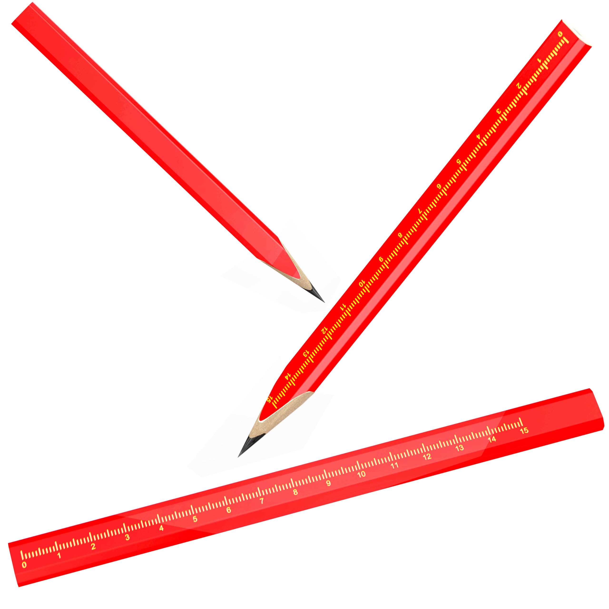 Heavy Duty Carpenter Pencils 8-Pack - Woodworking & Construction Marking Tools for Builders & DIY Projects