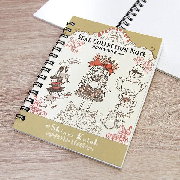 Shinzi Katoh Alice Sticker Album - Cute Kawaii Stickers for Scrapbooking, Journaling, and DIY Crafts - Perfect for Planners, Notebooks, and Gift Decorations