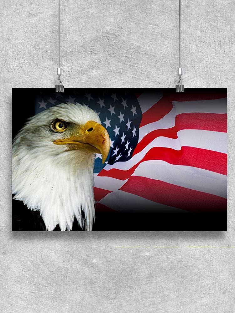 USA Flag and Bald Eagle Patriotic Poster - Vintage American Decor for Home, Office & Classroom | Perfect for Independence Day & Memorial Day