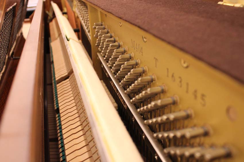 1992 Yamaha 43 M404 Upright Piano in Walnut Satin Finish | Vintage Used Piano with Serial Number T163145 | Perfect for Home, Studio, or Music Classroom