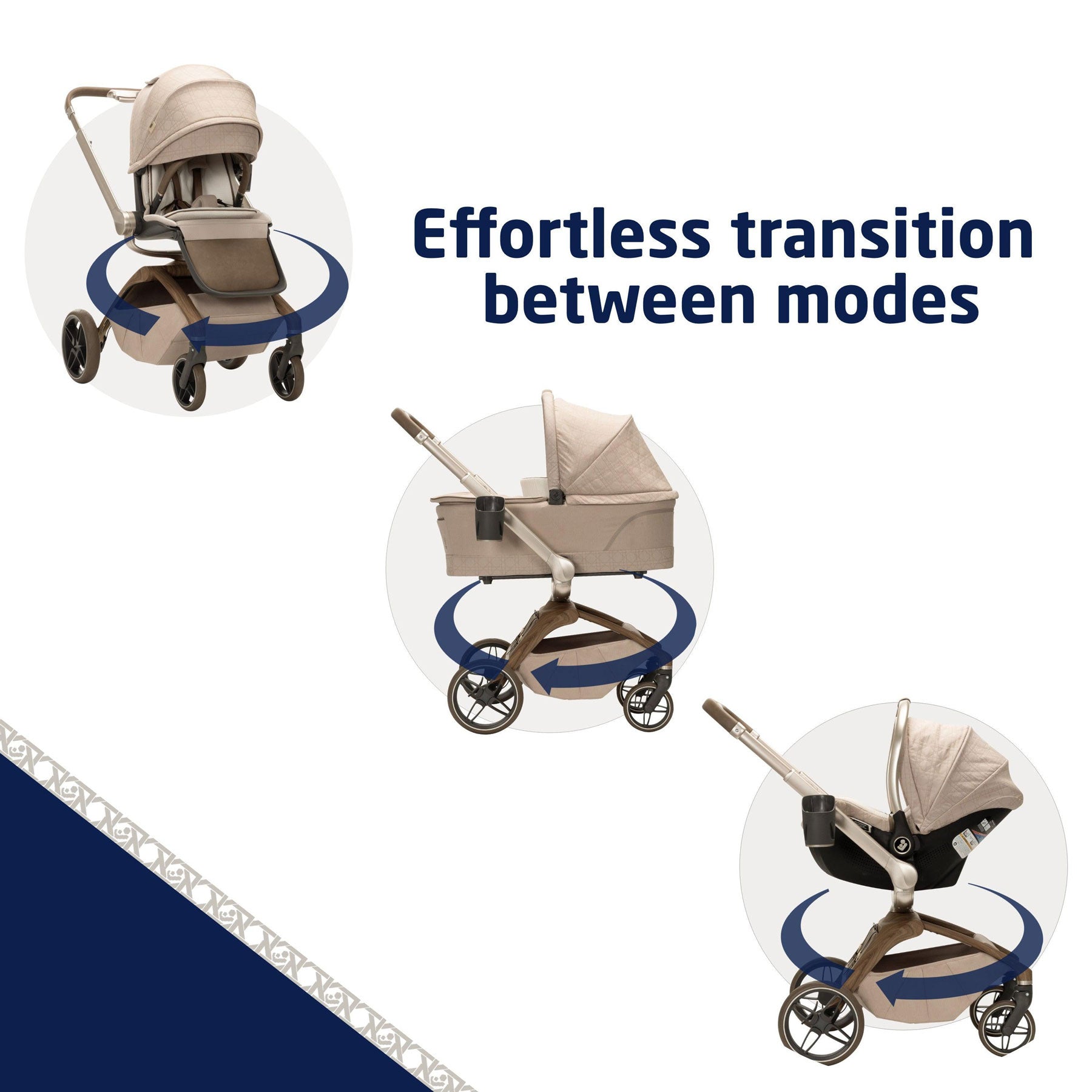 Maxi Cosi Tana 360 Modular Stroller - Lightweight Compact Baby Stroller with 360° Rotation, Reversible Seat & Adjustable Canopy | Perfect for Travel, Shopping & City Walks