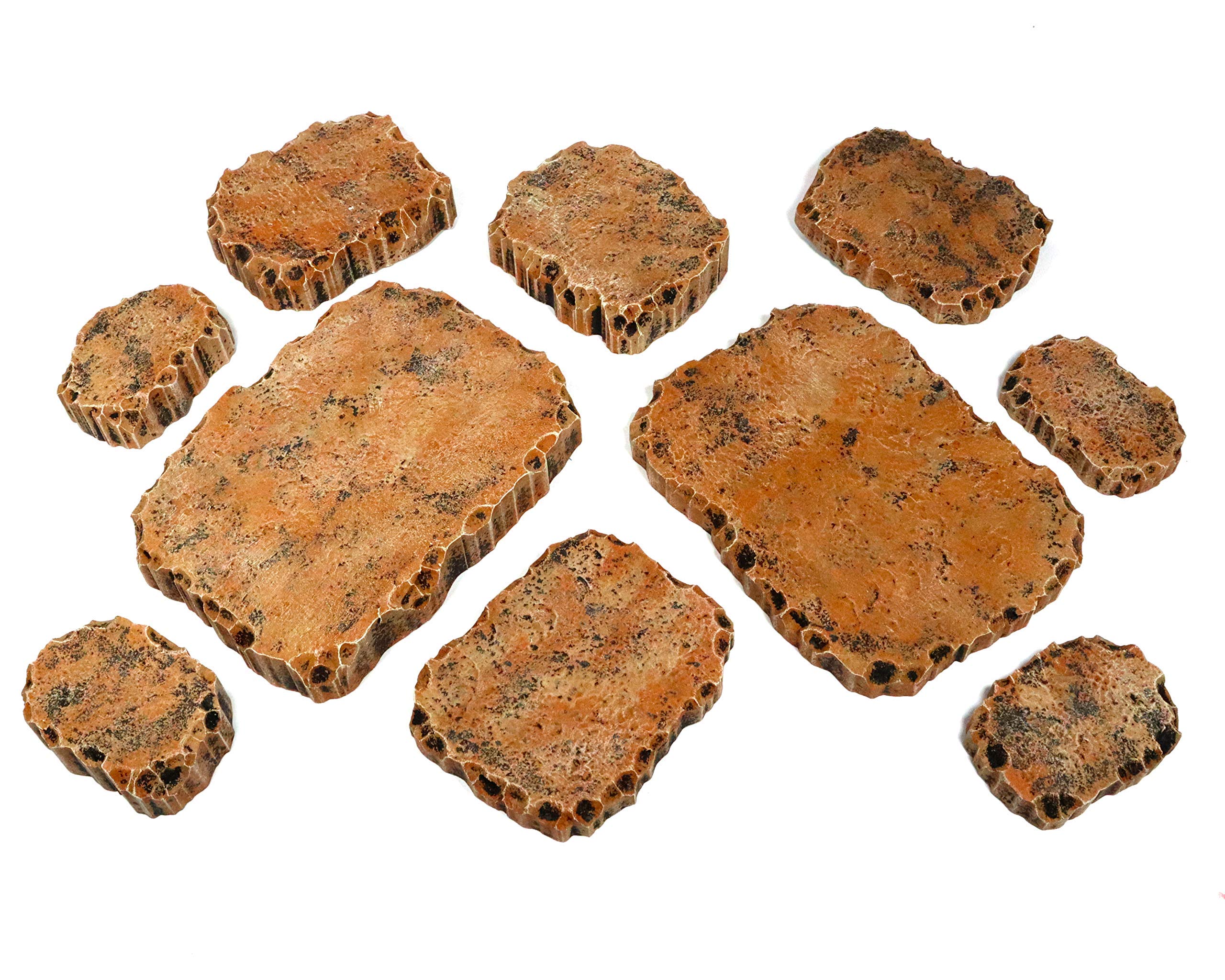 Handmade Earth Toned Stacking Hills Set - Realistic Terrain for Tabletop War Games, D&D, TTRPG & Miniature Wargaming - Perfect for Battlefields, RPG Campaigns & Diorama Displays