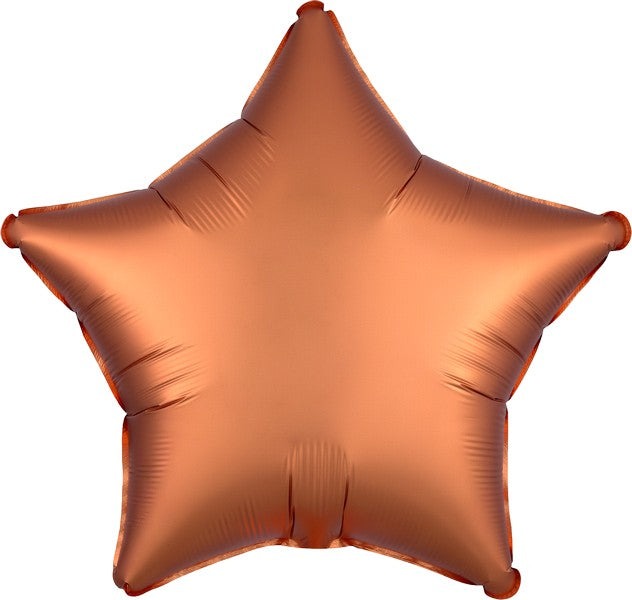 45cm XL Satin Luxe Amber Star Balloon - Premium Party Decor for Birthdays, Weddings & Baby Showers