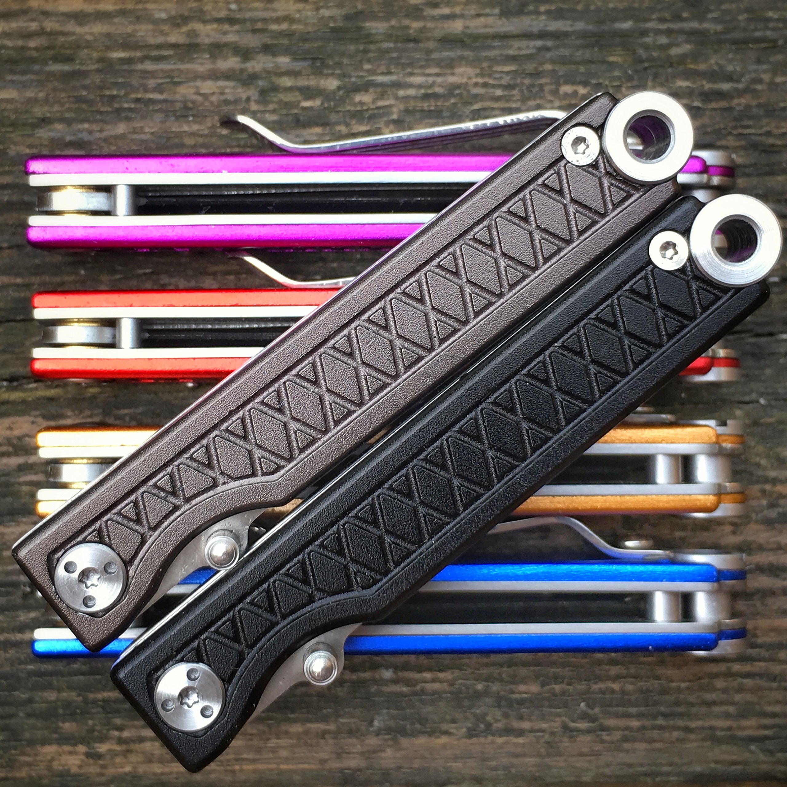 StatGear Pocket Samurai Folding Knife - Premium Aluminum Handle EDC Knife for Camping, Hiking & Everyday Carry | Compact & Durable Tactical Knife