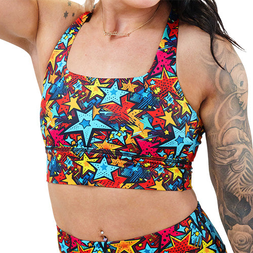 Cosmic Comics Longline Bra - Wireless Comfort for Everyday Wear | Perfect for Yoga, Workouts & Lounge Wear