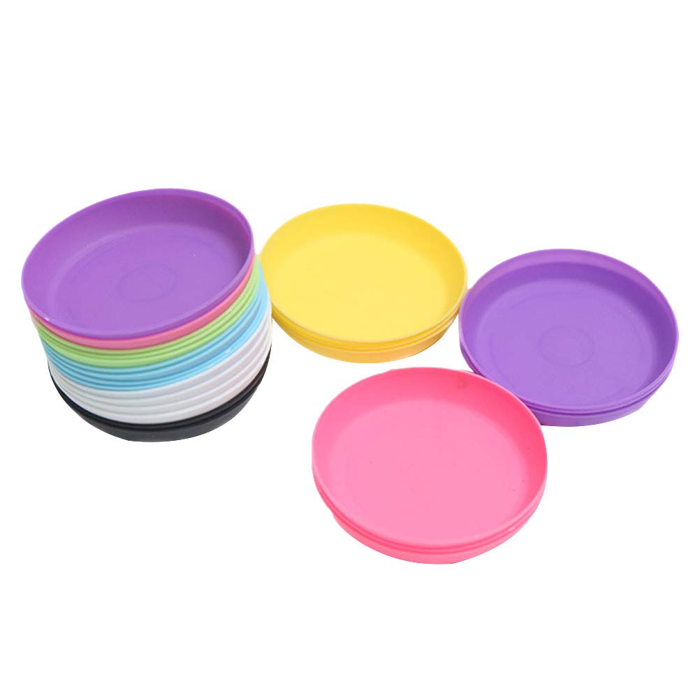 DOITOOL 25 Pack Plastic Succulent Plant Pot Saucers - 4 Inch Round Flower Pot Drainage Trays & Plate Holders for Indoor/Outdoor Gardening, Home Decor, and Plant Care