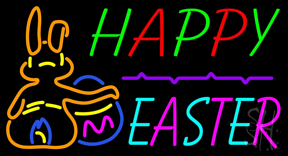 20 x 37 Inch Easter Egg 3 Neon Sign - Multi Color LED Wall Decor for Home, Bar, Party & Holiday Celebration - Perfect for Easter, Christmas & Birthday Decorations