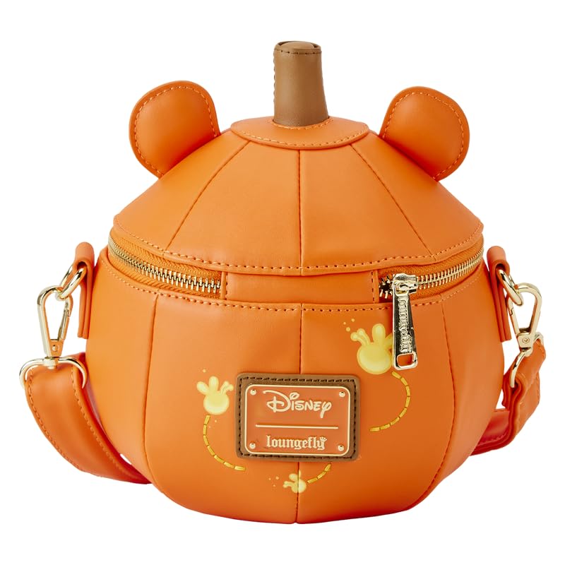 Disney Winnie the Pooh Pumpkin Crossbody Bag - Loungefly Mini Backpack for Women, Cute Cartoon Purse for Disney Fans, Perfect for Halloween, Theme Parks & Daily Use