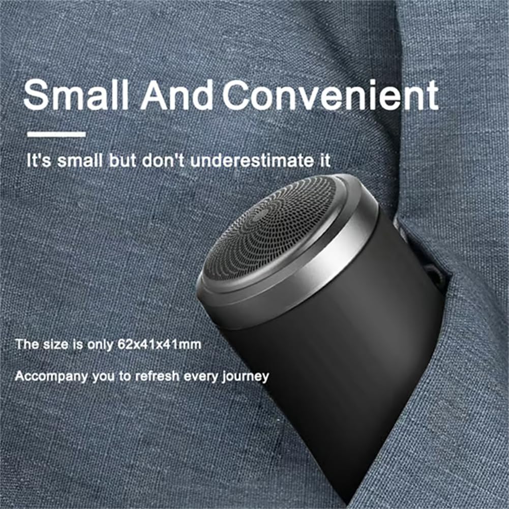 Mini Portable Electric Shaver for Men - USB Rechargeable Waterproof Travel Razor with Precision Blades | Perfect for Face Shaving, Business Trips & Gym Bags (Black)