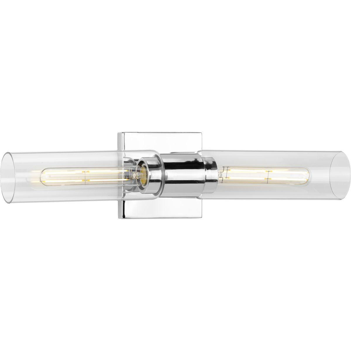 Clarion Collection 2-Light Clear Glass Bathroom Vanity Wall Sconce - Perfect for Bathroom, Powder Room, and Dressing Area Lighting
