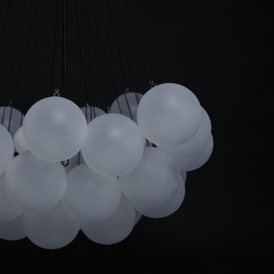 Elegant Crystal Bubble Chandelier - Modern LED Ceiling Light Fixture for Dining Room, Living Room & Bedroom | Energy Saving Home Decor Lighting Solution