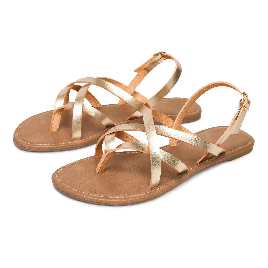 Women's Gladiator Flat Sandals - Fisherman Strappy Sandals with Ankle Strap | Comfortable Summer Beach Walking Shoes for Outdoor Vacation & Casual Outfits