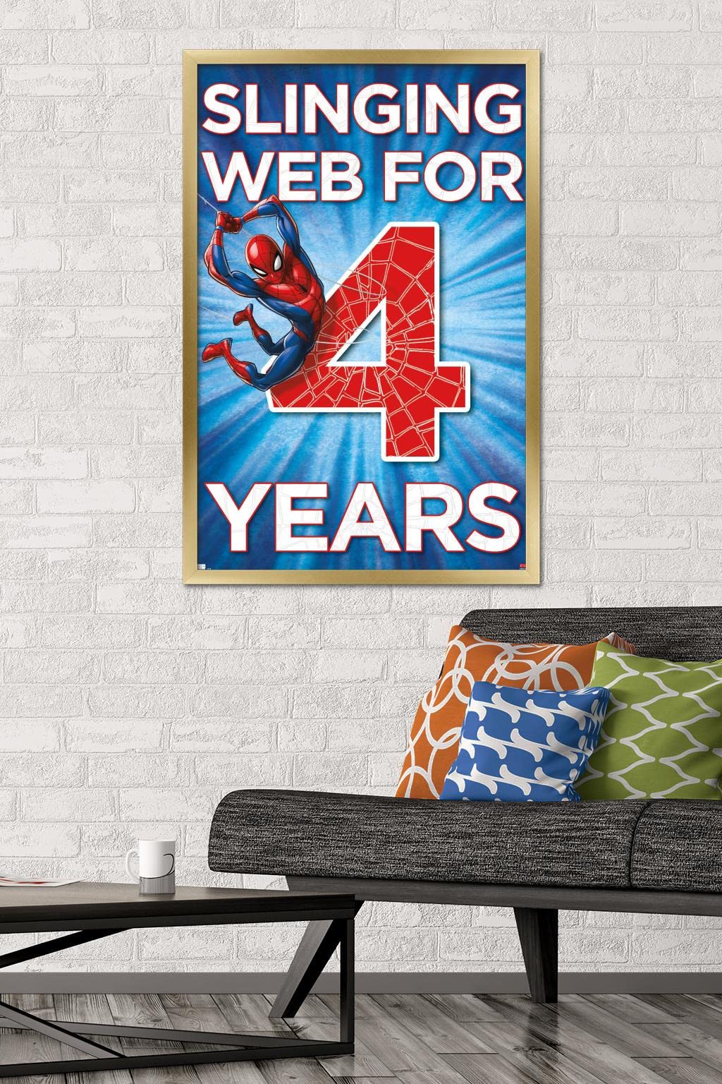 Trends International Marvel Spider-Man Happy 4th Birthday Wall Poster - 34