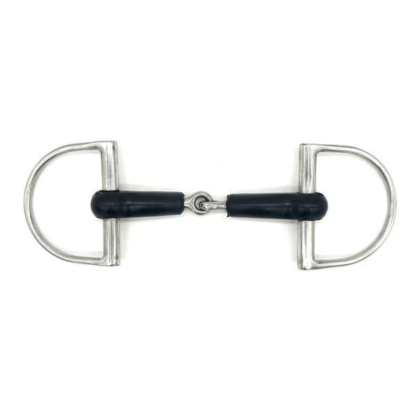 Jake Adams Rubber Single Jointed Dee Bit - Durable Horse Training Bit for Western Riding & Show Performance - Perfect for Trail Riding, Dressage & Equine Sports