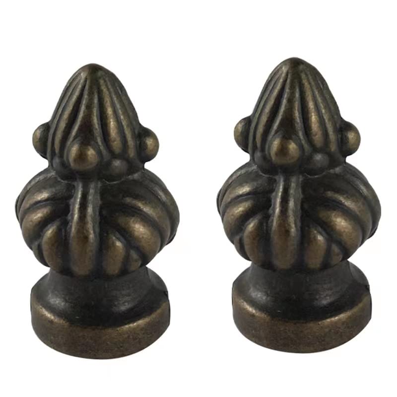 2 Packs Antique Bronze Lamp Finial Cap Knob - 1-3/8 Inch Small Size Lamp Shade Decoration Accessories for Table Lamps, Floor Lamps & Ceiling Lights - Perfect for Living Room, Bedroom & Office Lighting Decor