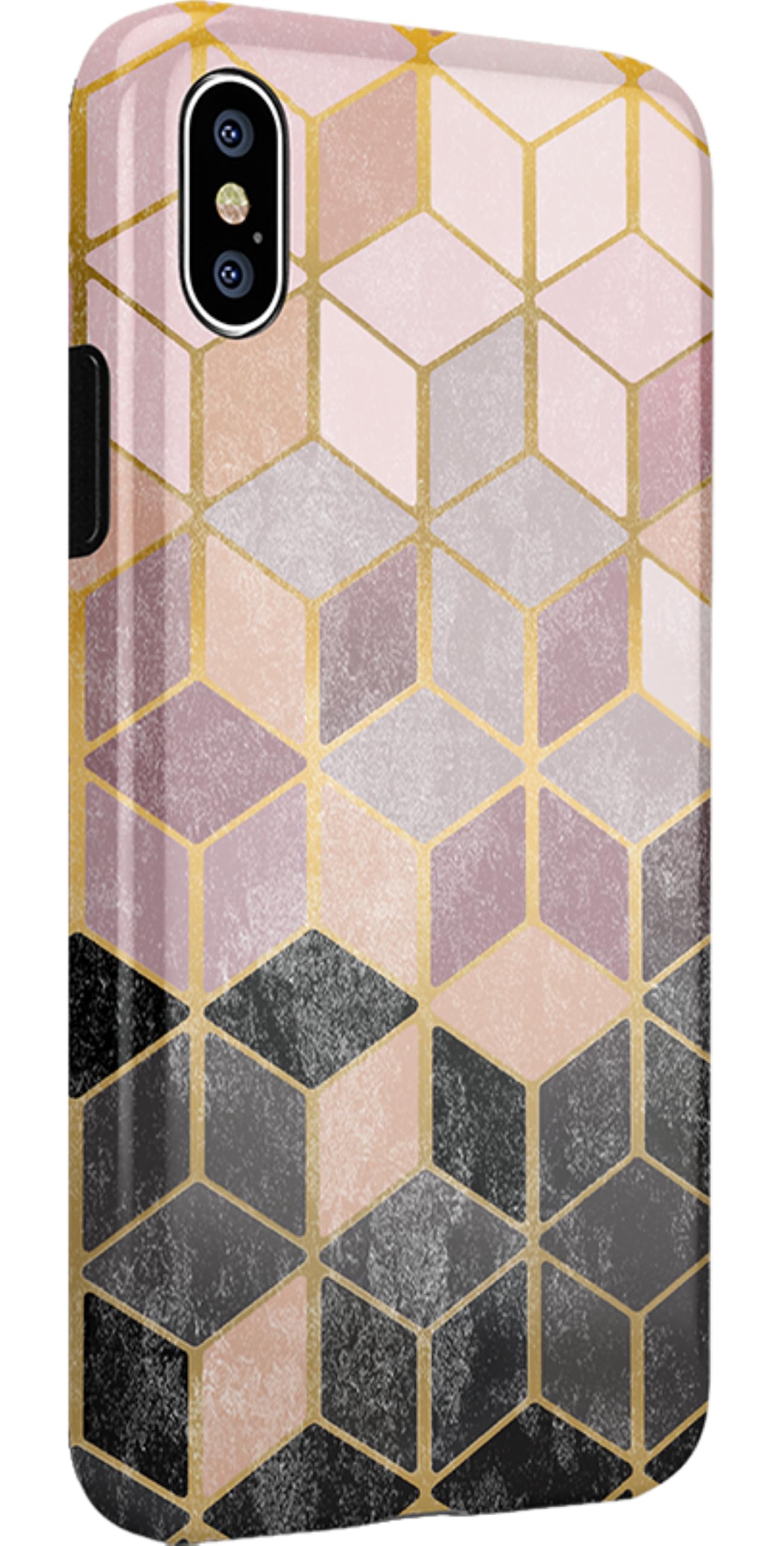 Casely iPhone Xs Max Case - Geo Rose Gold Marble Phone Cover | Slim Protective Case for iPhone Xs Max | Perfect for Everyday Use, Travel & Work