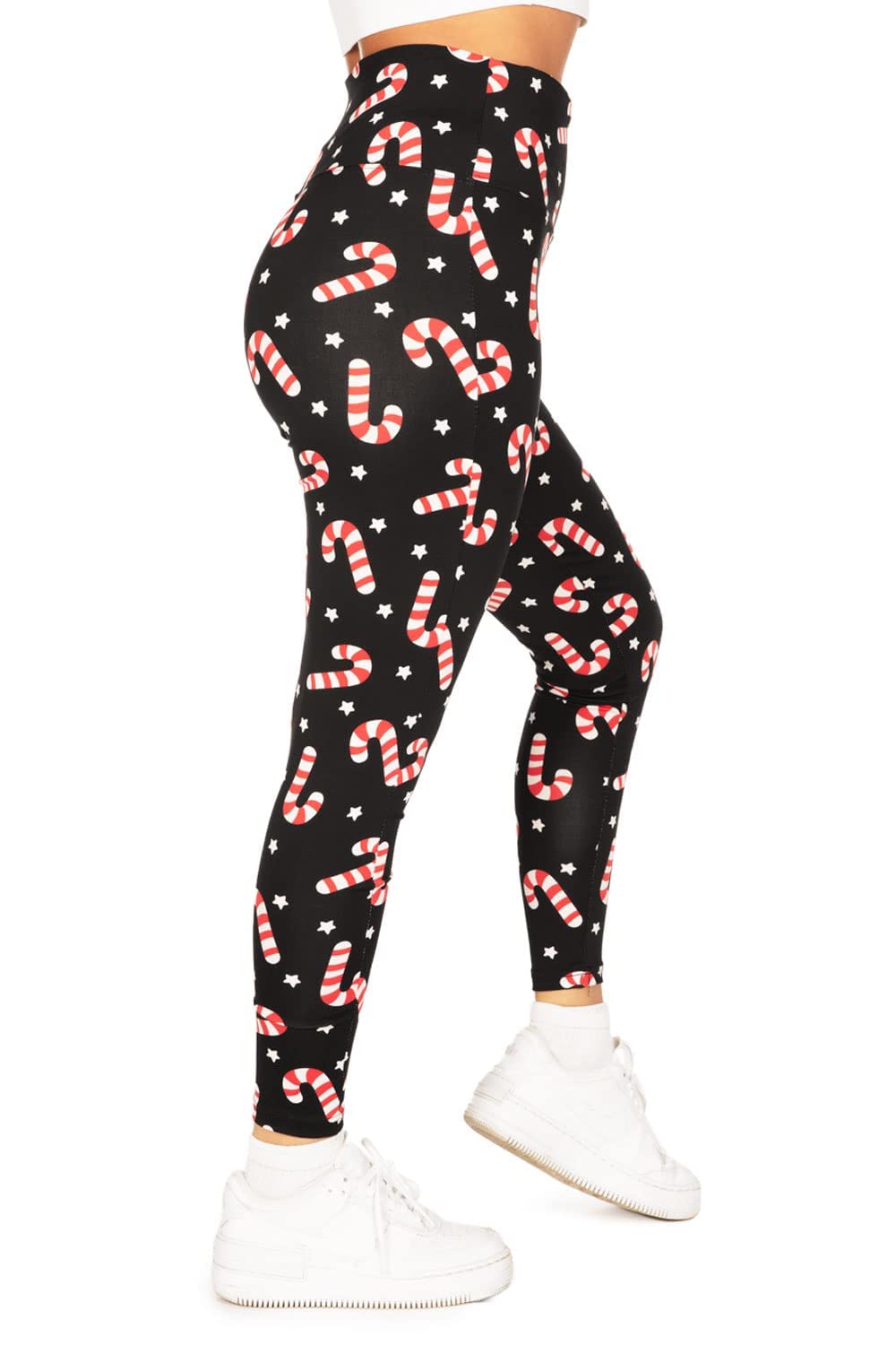 Festive Christmas Leggings for Women - High Waist & Mid Rise Holiday Pants with Comfortable Stretch Fabric - Perfect for Xmas Parties, Family Gatherings & Winter Outfits