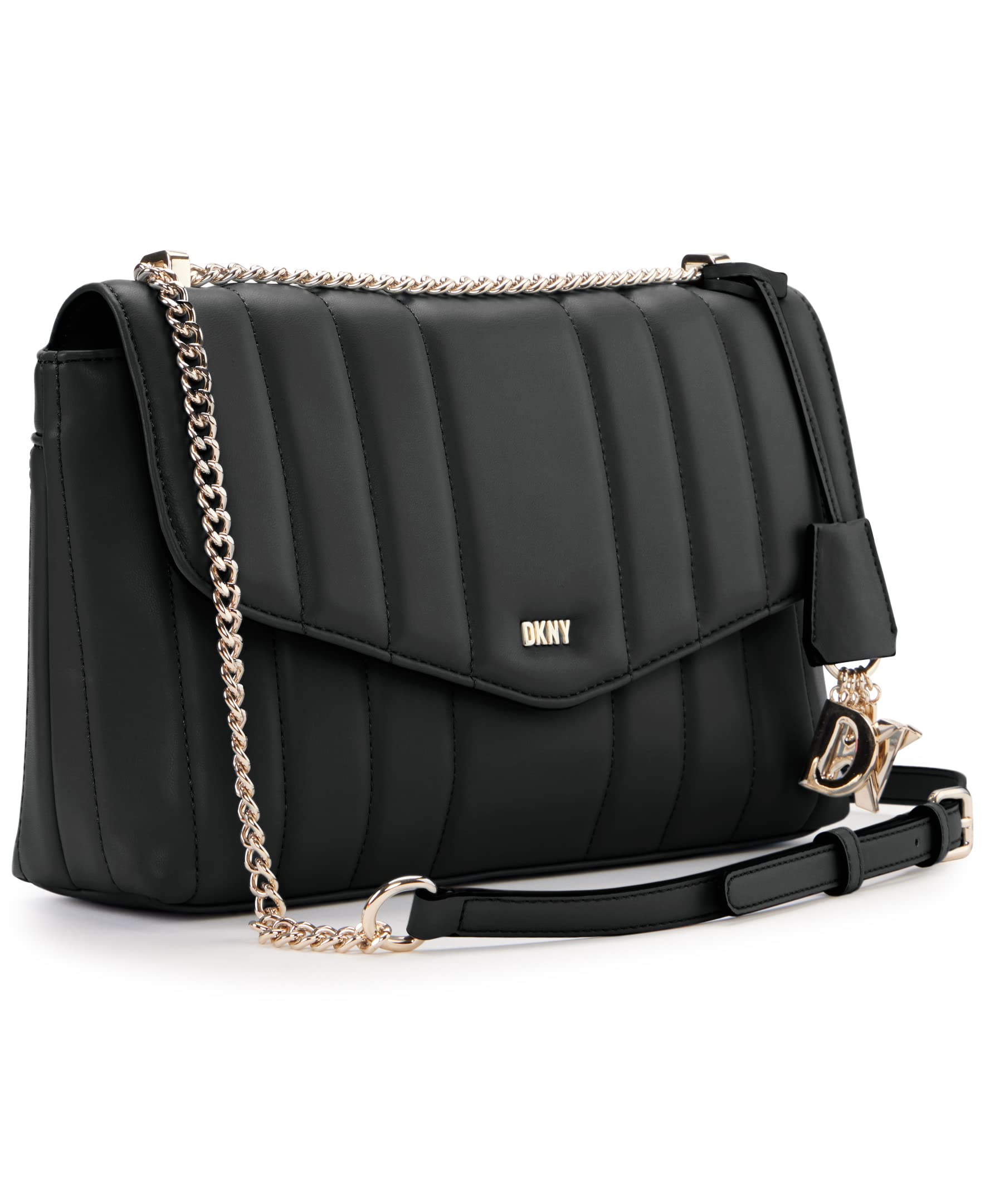 DKNY Lexington Shoulder Bag for Women - Genuine Leather Crossbody Purse with Adjustable Strap, Fashionable Handbag for Work, Travel & Everyday Use