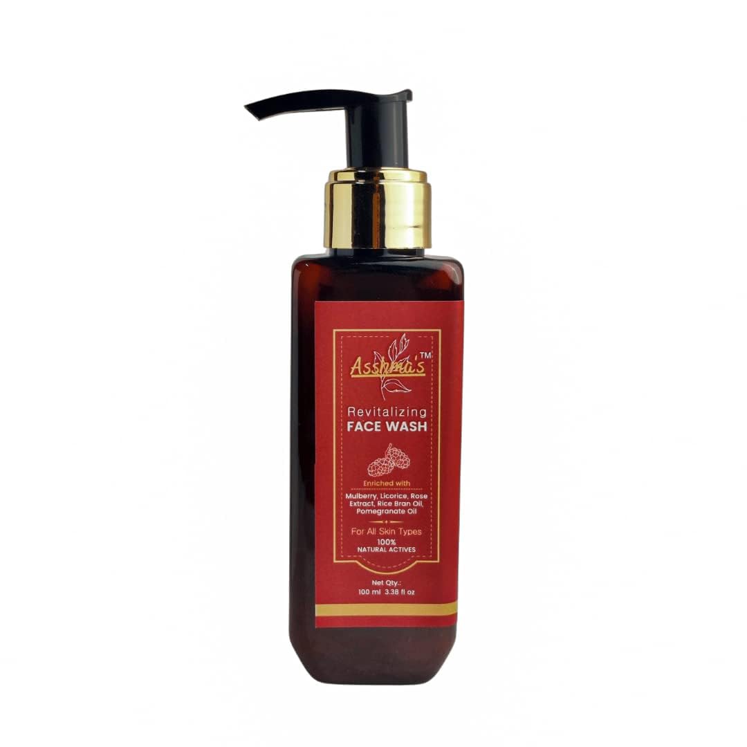 Asshma's Revitalizing Face Wash - 100ml for All Skin Types | Gentle Cleanser for Men & Women | Paraben-Free, Sulfate-Free, No Artificial Colors | Antioxidant-Rich Formula | Perfect for Daily Skincare & Acne-Prone Skin