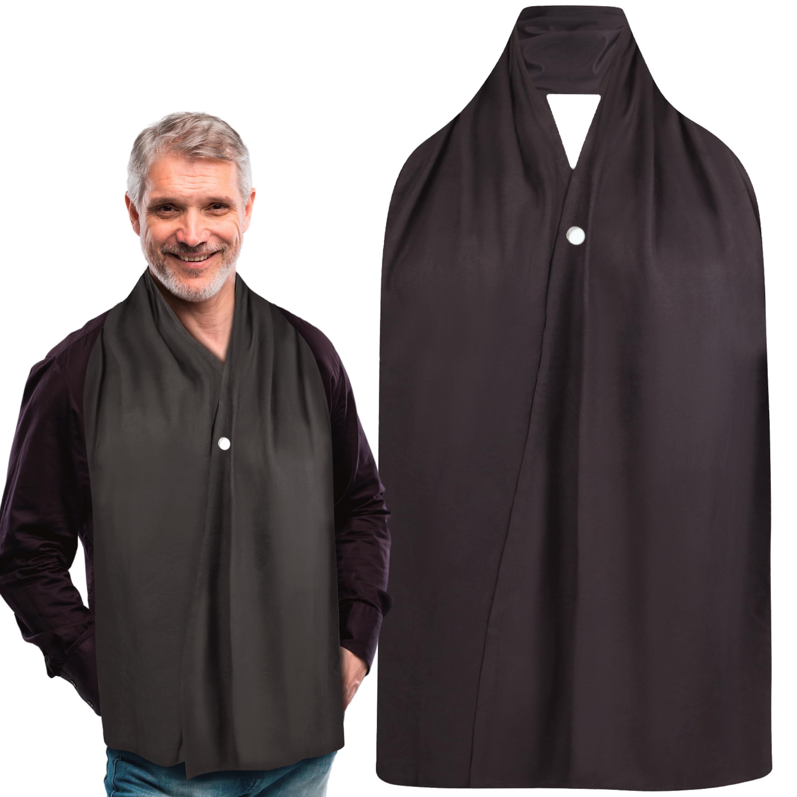 Adult Bib Scarf - Dignified & Washable Reusable Clothing Protector for Eating | Waterproof Dining Scarf for Seniors & Adults with Disabilities | Perfect for Mealtime, Travel & Restaurant Use