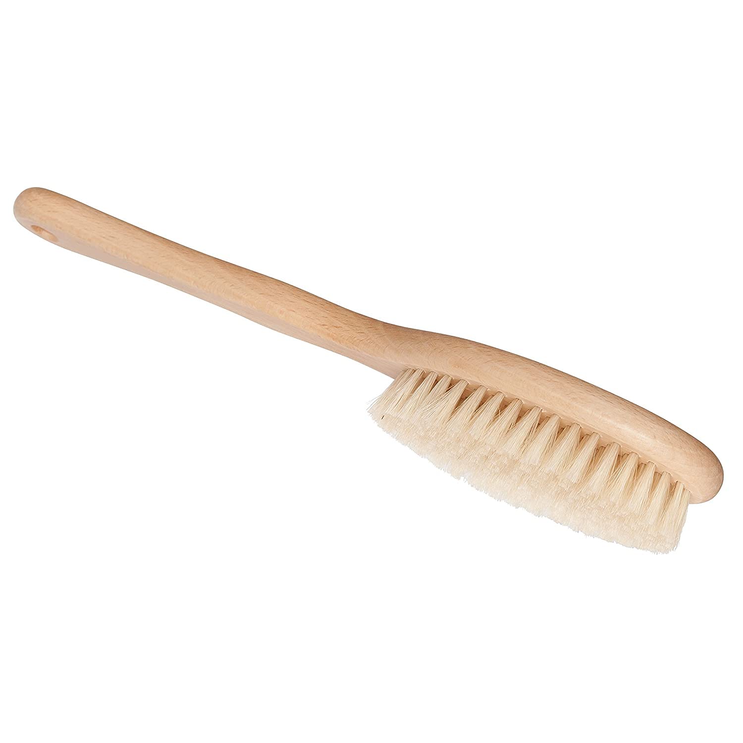 REDECKER Short Bath Brush with Natural Bristles - Wooden Body Scrubber for Shower & Spa