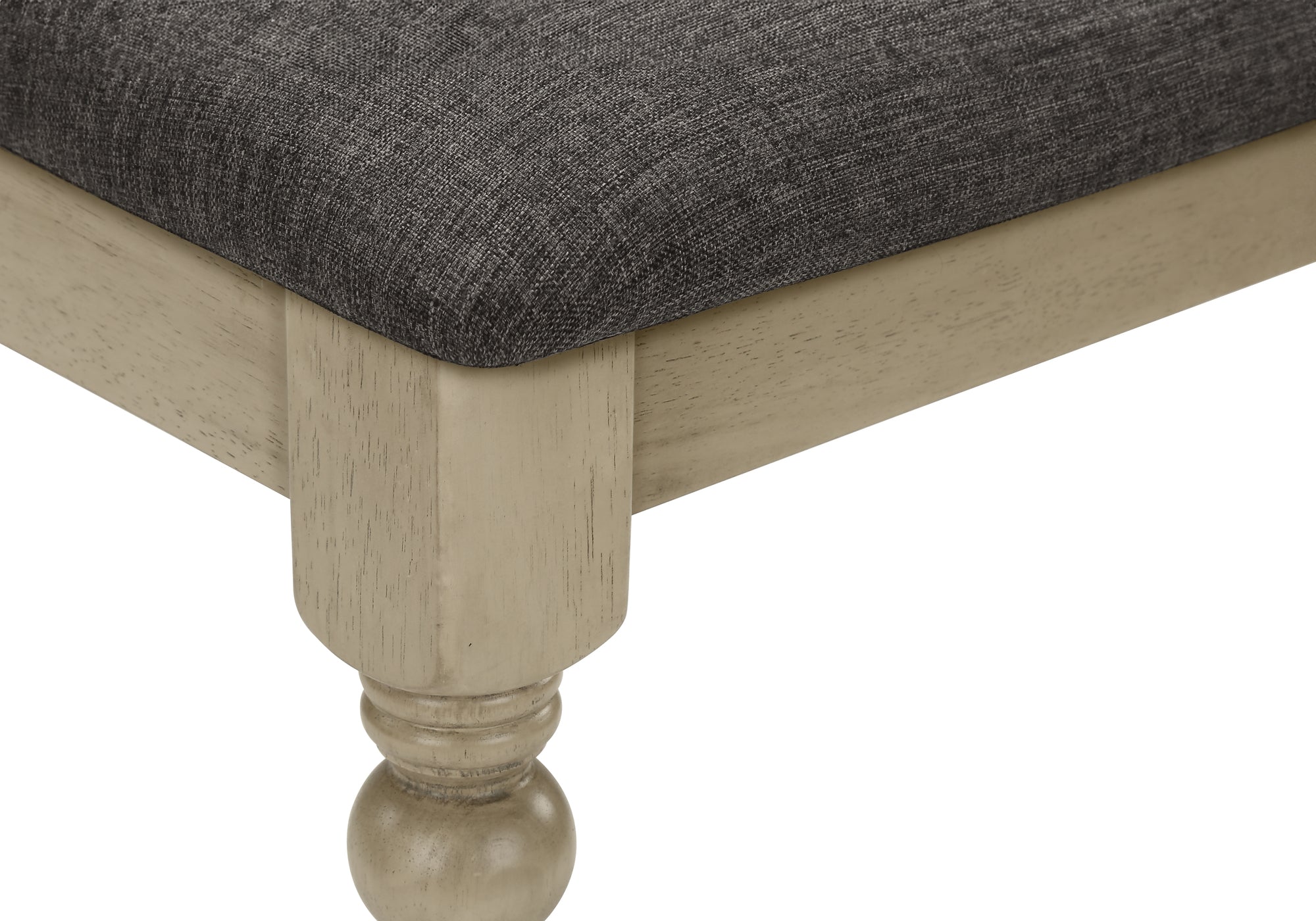 Antique Grey Upholstered Dining Chairs Set of 2 - 39