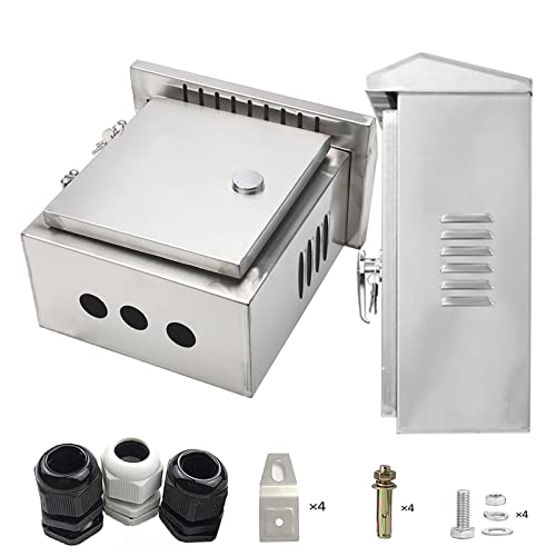 GERSIK Stainless Steel Electrical Junction Box - IP65 Waterproof & Weatherproof NEMA Enclosure (11.8