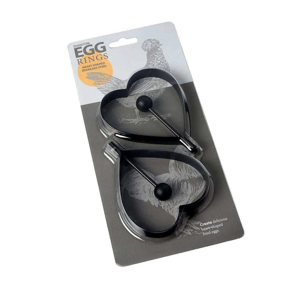 Heart Shaped Egg Rings - 2 Pack Non-Stick Stainless Steel Egg Molds for Perfect Breakfast, Brunch & Valentine's Day Cooking