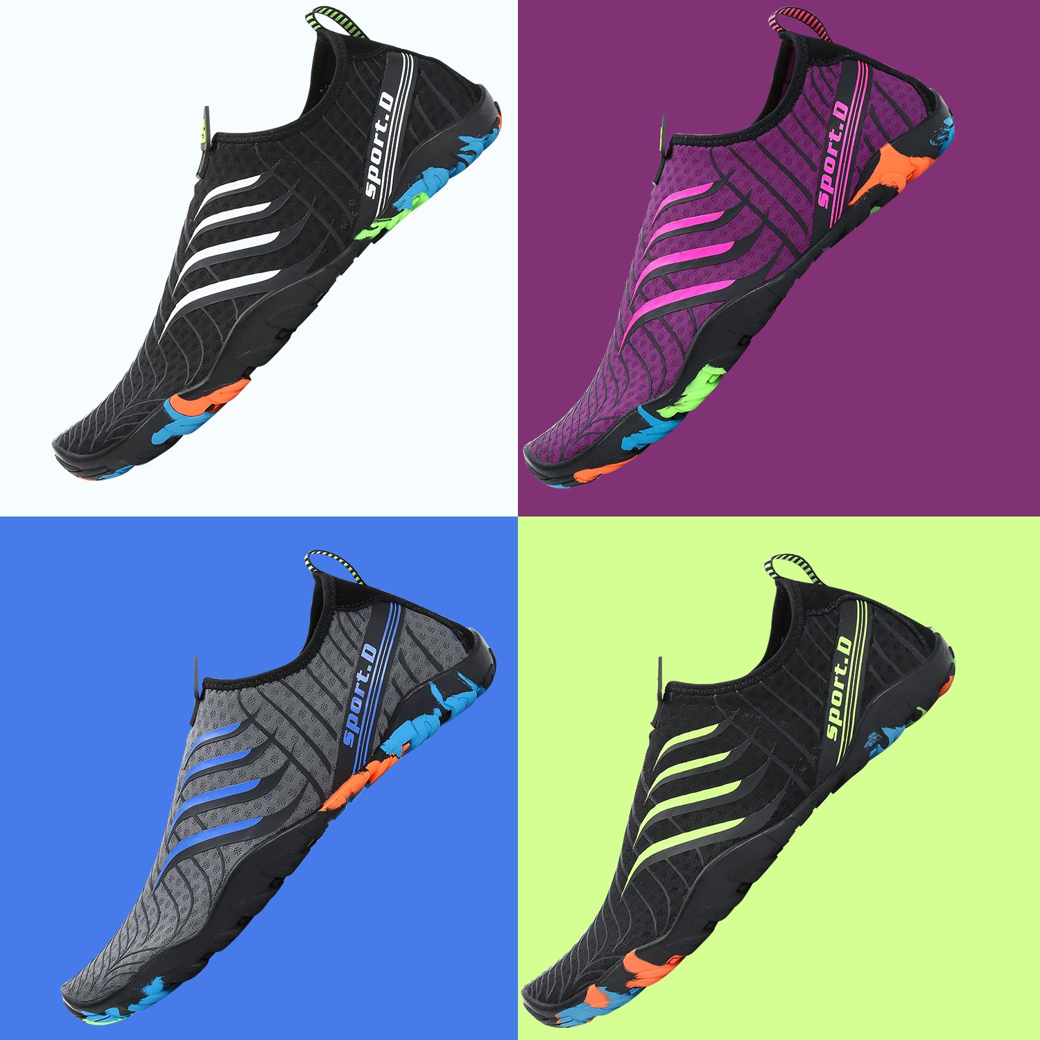 **Mens & Womens Water Shoes - Quick Dry Aqua Swim Shoes for Beach, Diving, Surfing, Kayaking, Yoga & Water Sports - Barefoot Comfort for Outdoor Activities**