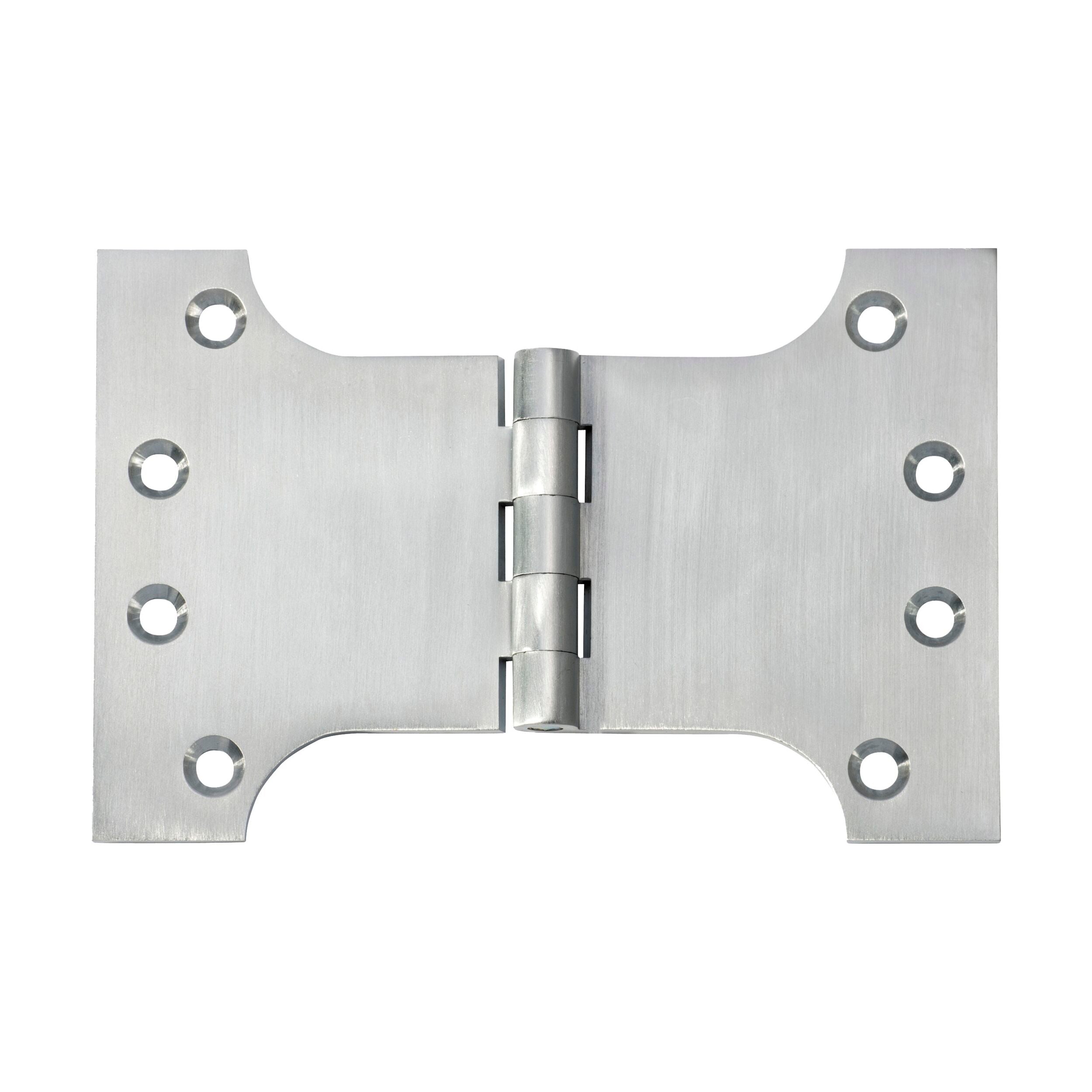 2782 Hinge Parliament Satin Chrome H100xW150mm - Heavy Duty Cabinet Door Hinges for Kitchen, Bathroom & Furniture - Durable Satin Chrome Finish, 100x150mm Size