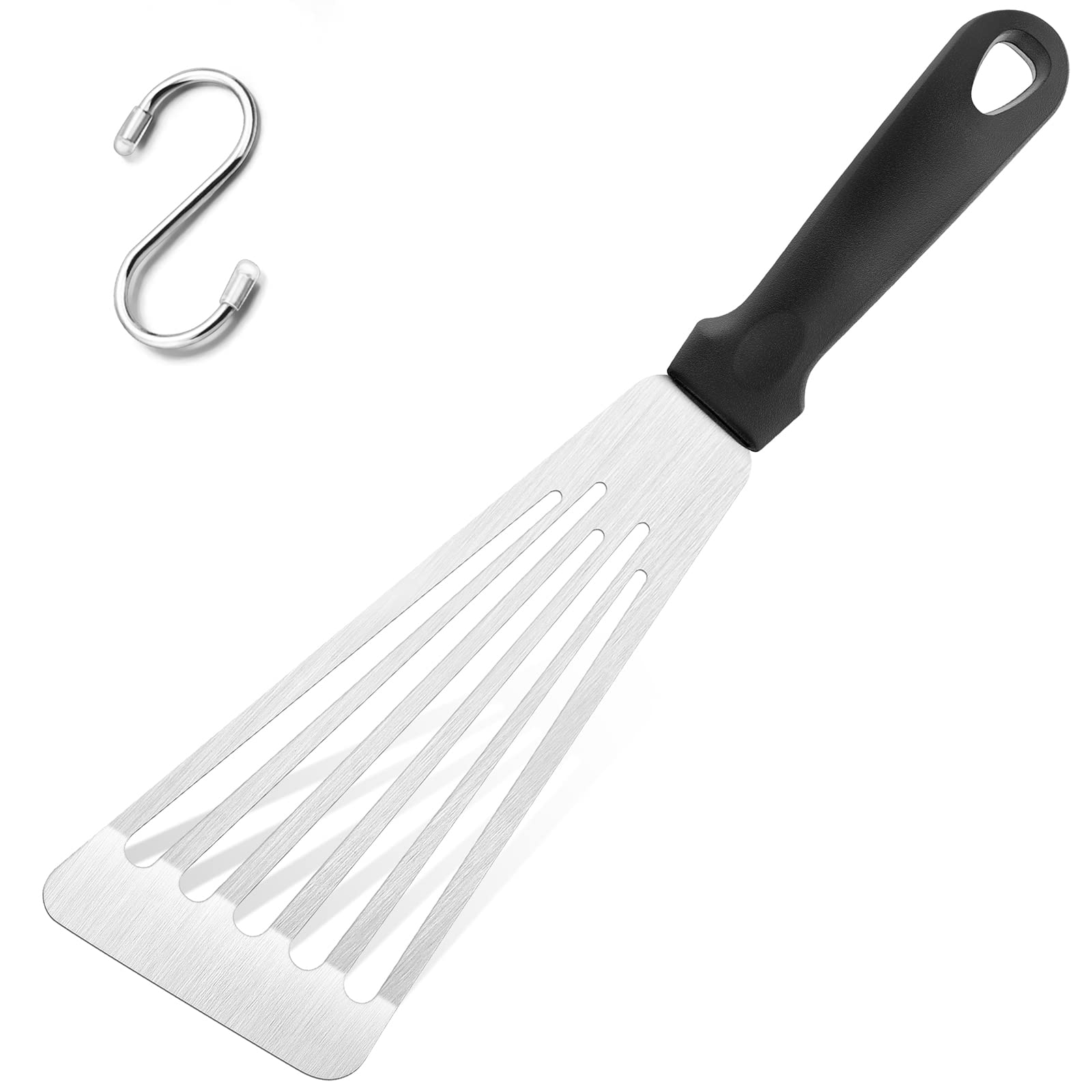 Premium Stainless Steel Fish Spatula - Flexible Nonstick Fish Turner for Cast Iron Skillets & BBQ Grilling - Perfect for Flipping Fish, Burgers & Pancakes - Ideal for Home Cooking & Outdoor Camping