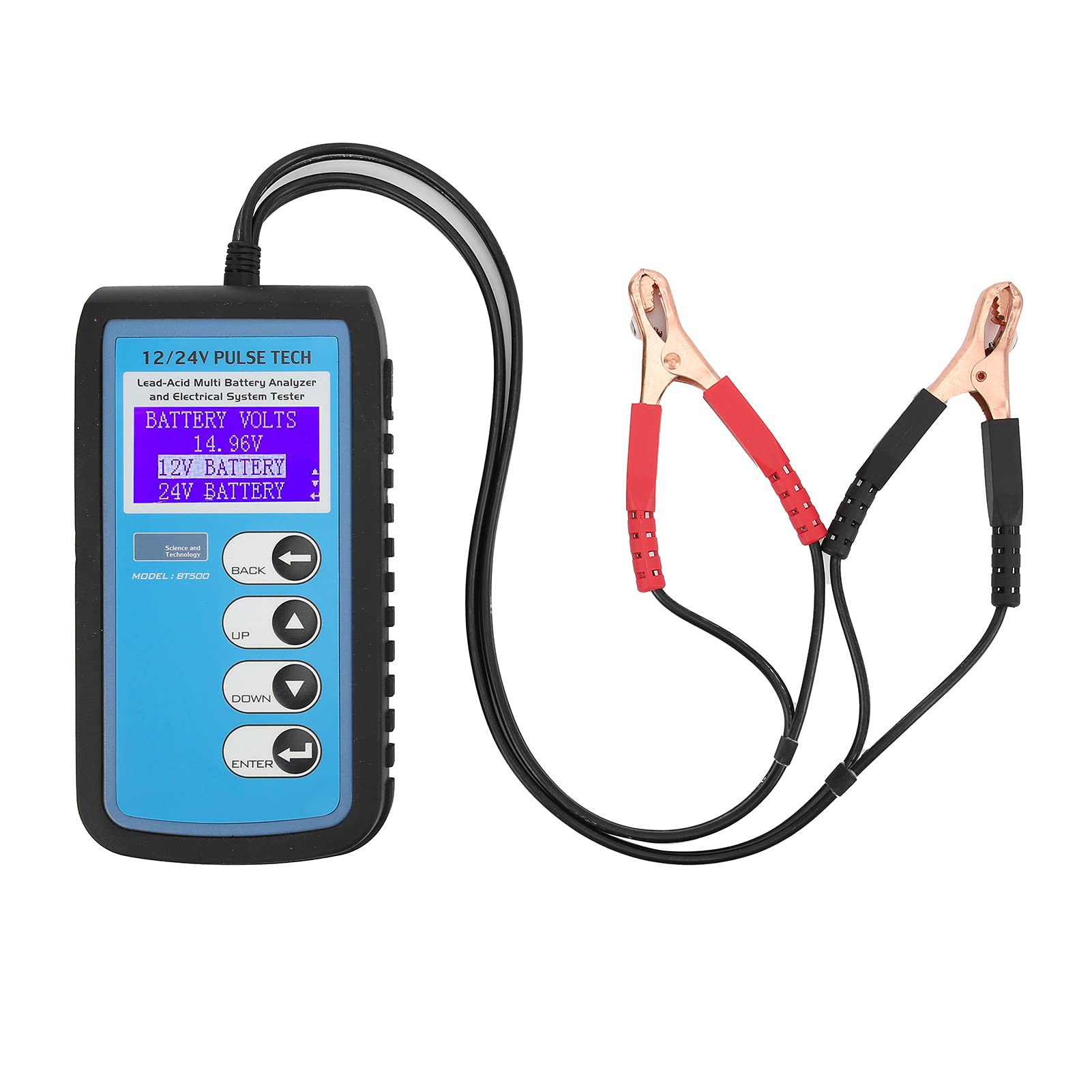 12V/24V Car Battery Tester BT500 - Cranking & Charging System Analyzer for CCA DIN IEC EN JIS - Perfect for Auto Shops & DIY Vehicle Maintenance