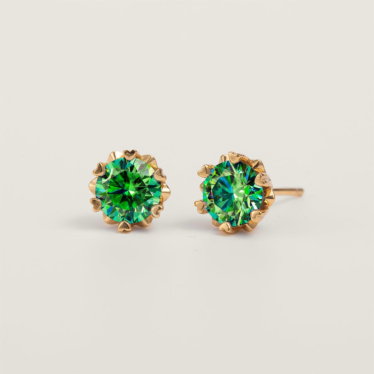 Luxury Moissanite Flower Stud Earrings for Women - Romantic Gift for Her, Valentine's Day, Anniversary & Special Occasions