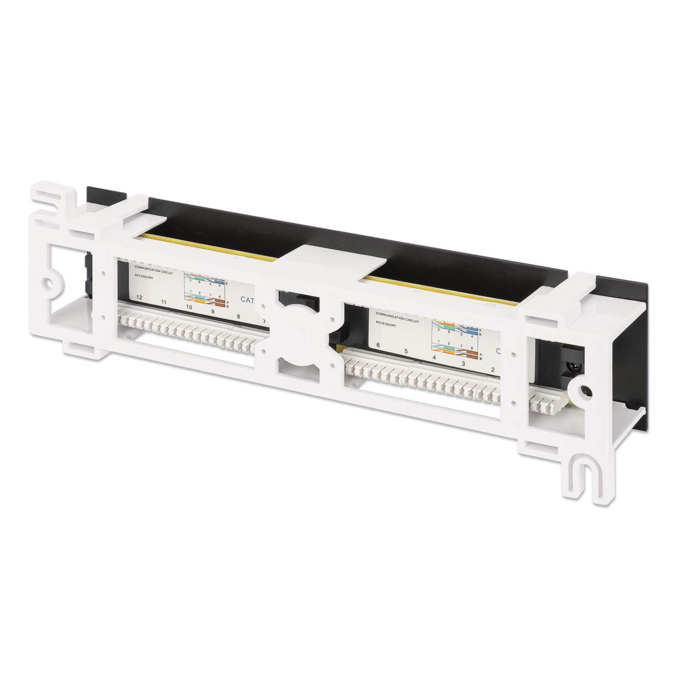 24-Port Cat6 Ethernet Patch Panel - Wall Mount Network Panel for Home & Office Use - Ideal for Server Rooms, Data Centers & Home Networking