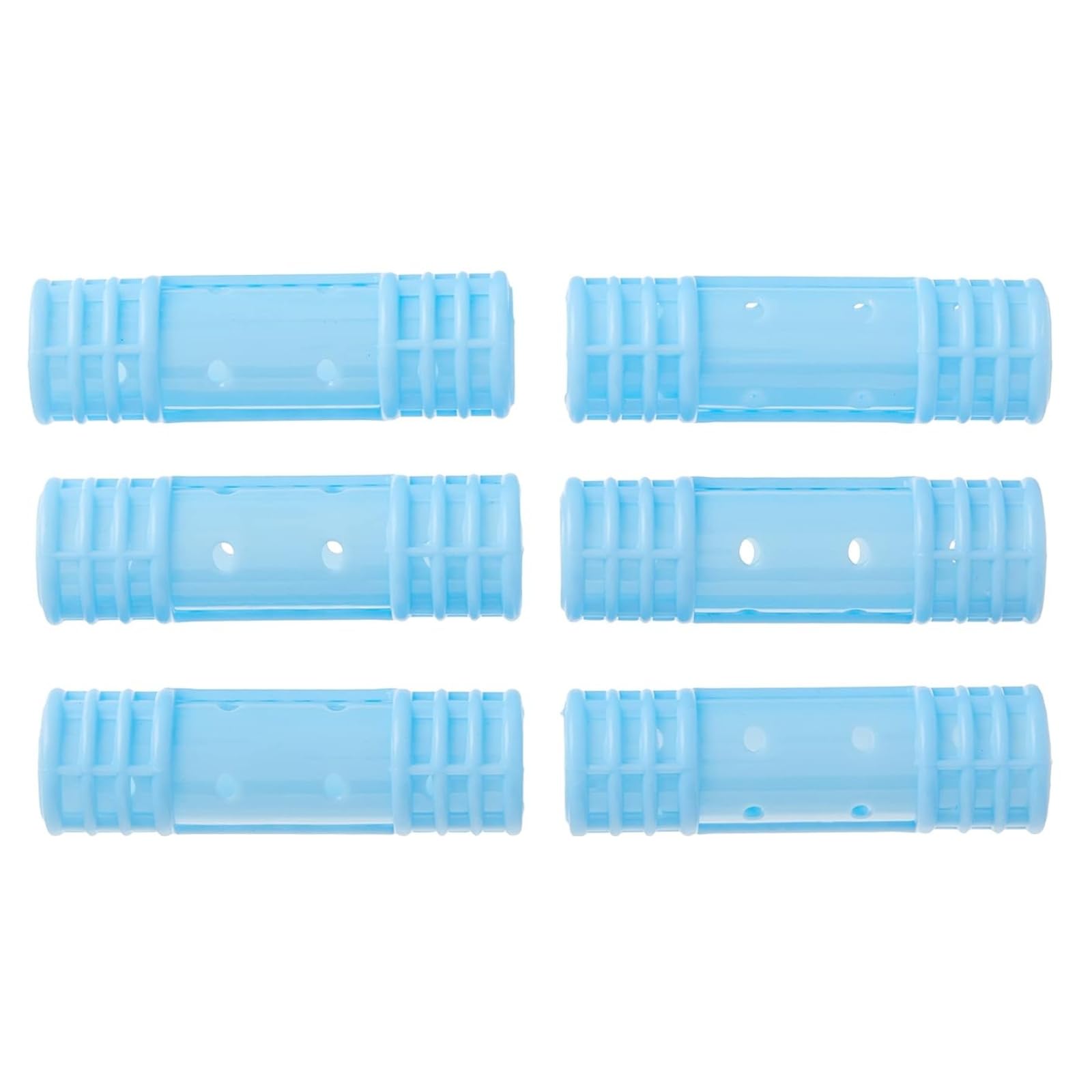 Professional Magnetic Snap-on Hair Rollers - 6 Pcs Sky Blue Plastic Hair Curlers for Women & Girls | Heatless Curling Tools for Salon-Quality Hairstyling at Home, Perfect for Parties & Daily Styling