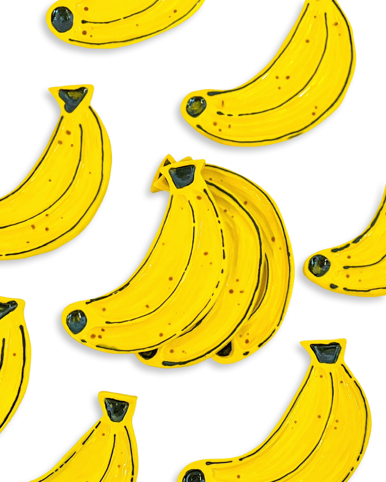 Handmade Banana Ceramic Dish - Fruit Shaped Jewelry Tray, Spoon Rest & Catchall Organizer | Perfect for Kitchen Countertop, Vanity Decor & Gift Idea