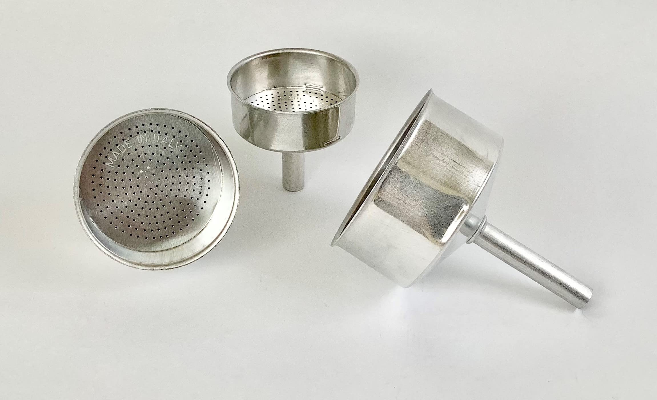 Tredoni 2 Cup Aluminum Funnel Replacement for Espresso Coffee Maker Moka Pot - 5.1cm (2 Cup) - Perfect for Home Brewing Italian Coffee & Stovetop Espresso Preparation