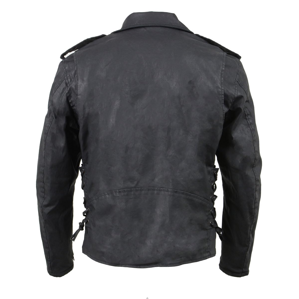 Milwaukee Leather MDM1020 Men's Black Waxed Motorcycle Denim Jacket with CE Armor - Durable Riding Gear for Harley, Cruiser & Street Bikes - Perfect for Commuting, Touring & Urban Riding