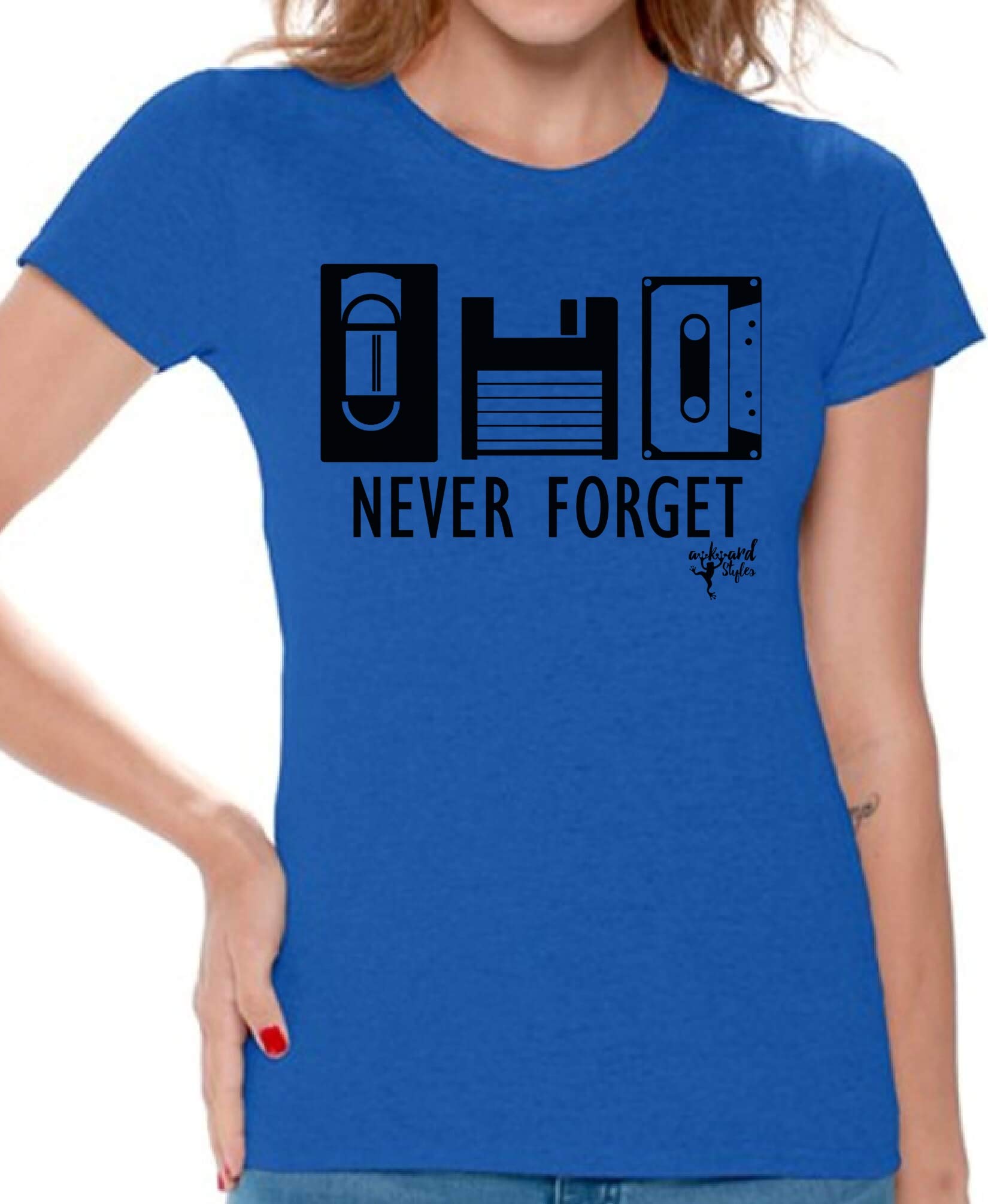Awkwardstyles Vintage Cassette Graphic T-Shirt for Women - Retro Music Lover Tee with Free Bookmark - Perfect for Concerts, Music Festivals & Casual Wear