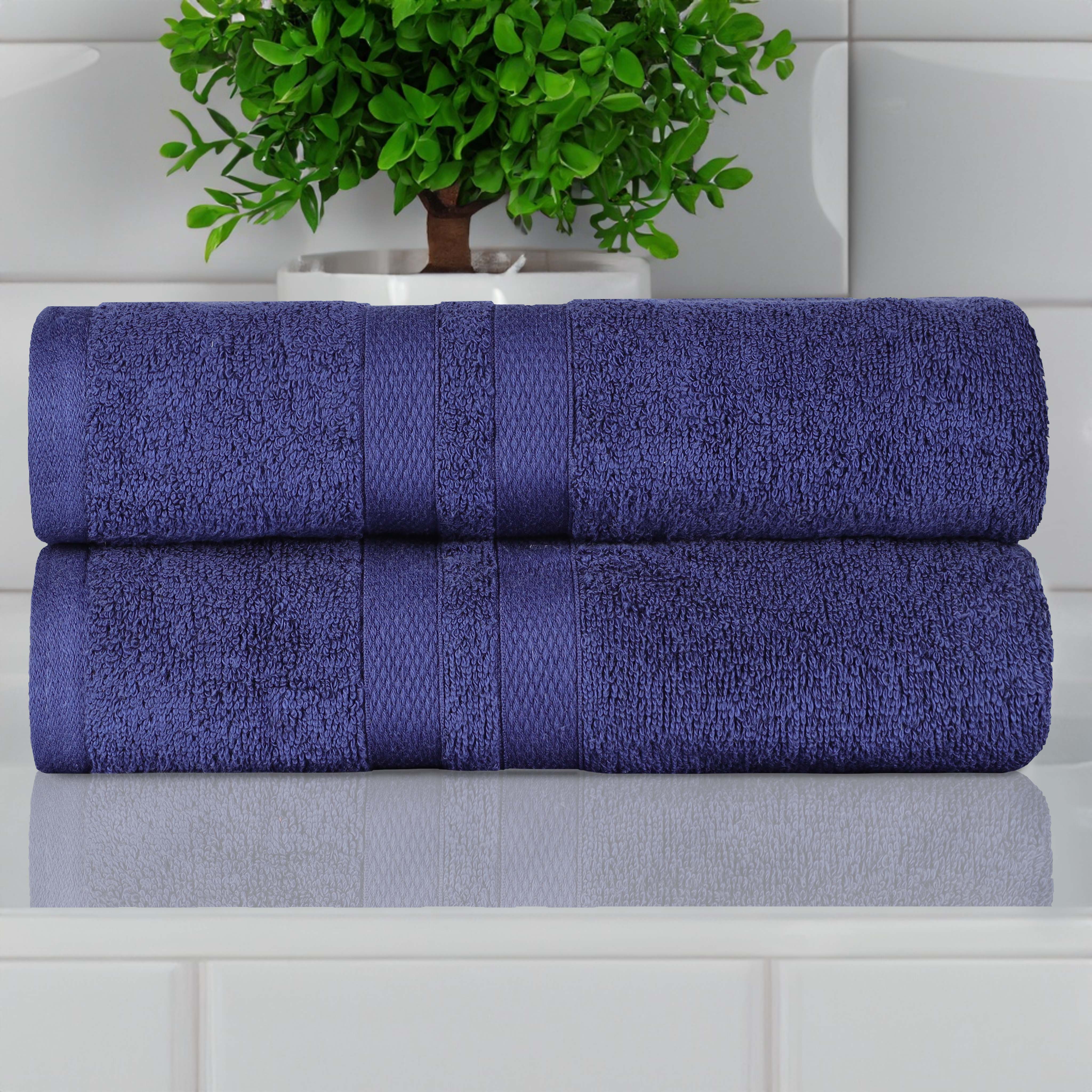 Ultra Soft Cotton Quick Dry Bath Towel Set of 2 - Absorbent & Plush for Spa, Pool & Gym - Luxury Bathroom Essentials