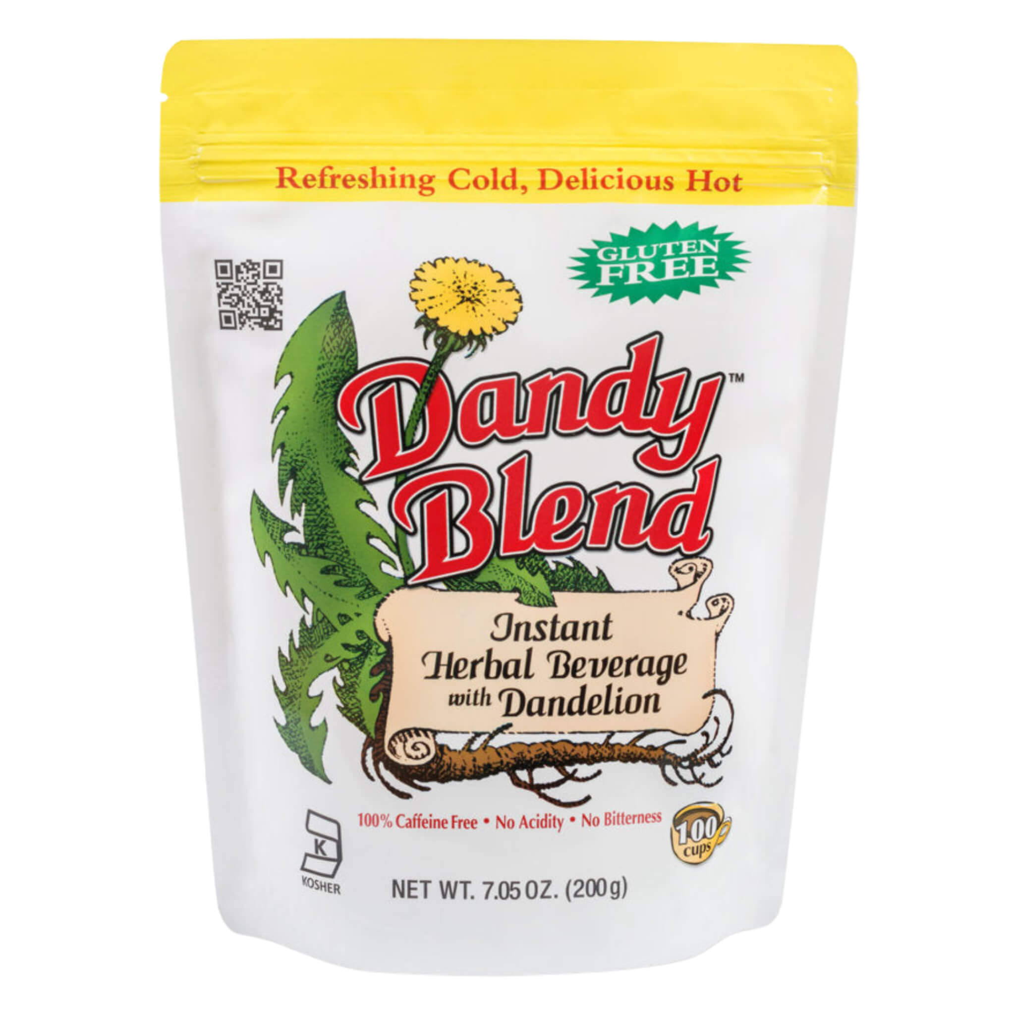 Organic Dandy Blend Instant Herbal Tea - Natural Dandelion Root Drink Mix for Coffee Alternative, Digestion & Detox | Perfect for Morning Energy, Afternoon Boost & Relaxing Evening Beverage