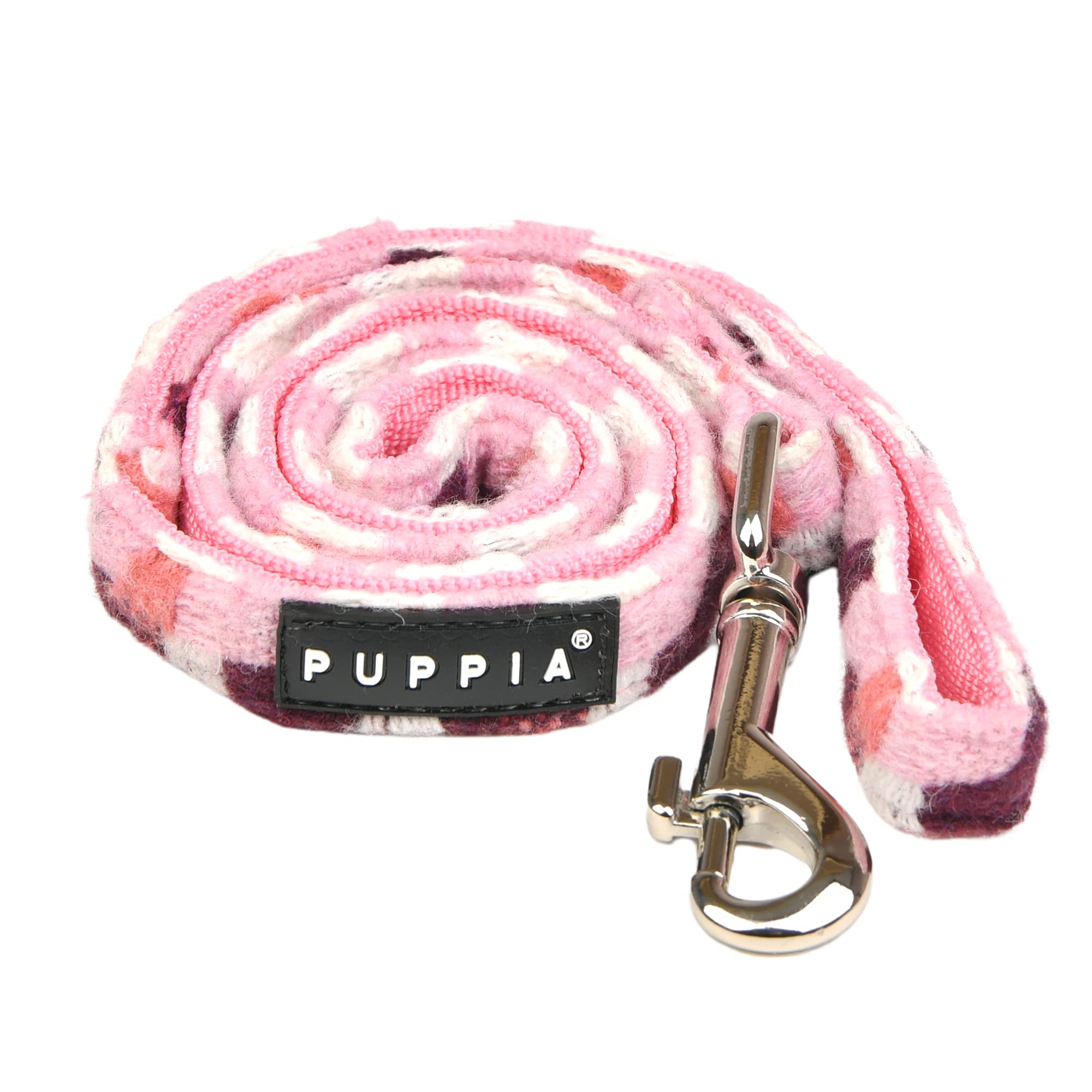 Puppia Arden Dog Lead - Adjustable Soft Mesh Harness for Small to Medium Dogs - Pink - Perfect for Walking, Training & Outdoor Adventures
