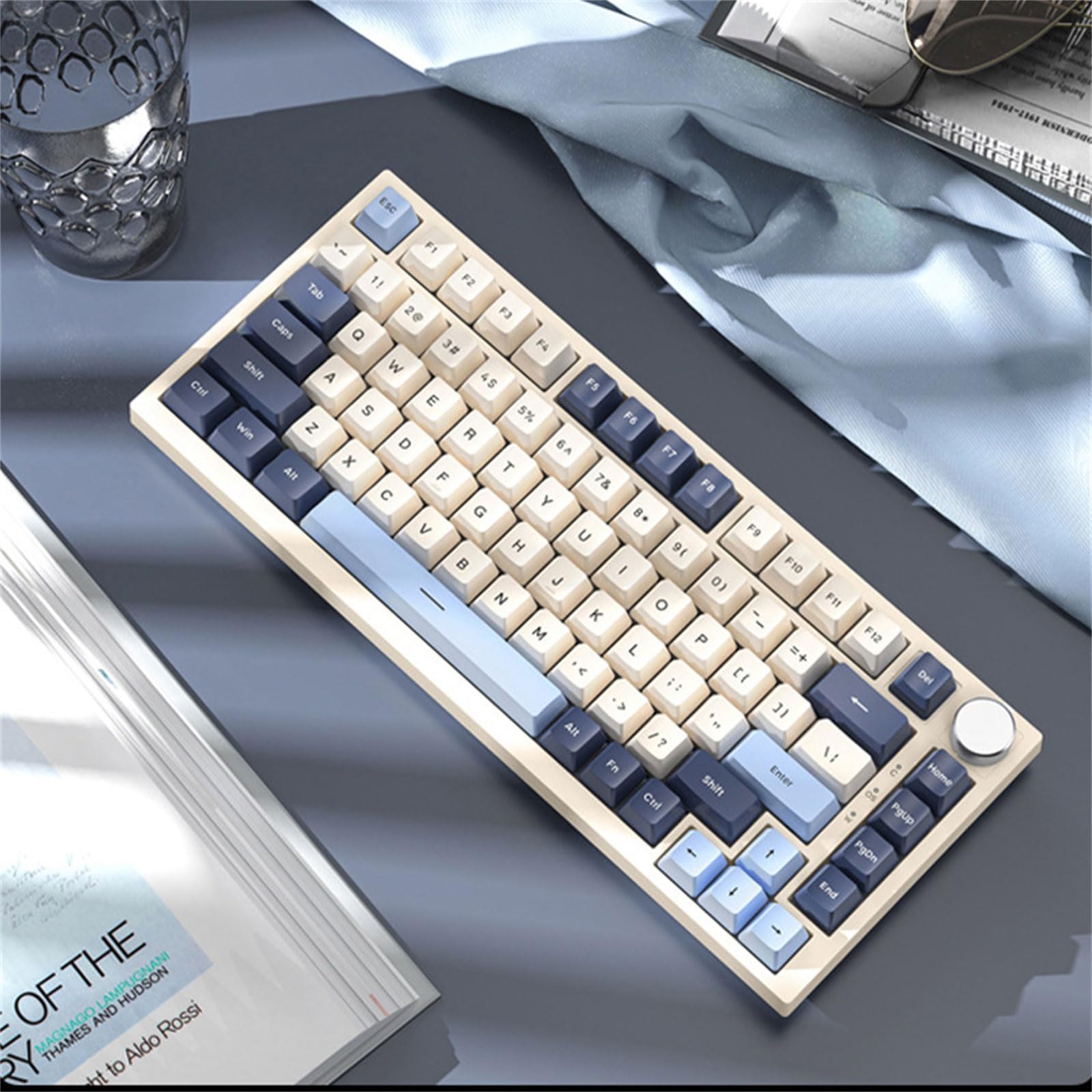 Xbiez 82-Key RGB Backlit Gaming Mechanical Keyboard - Programmable, Lightweight & Compact for PC, Laptop, Office - Perfect for Gaming, Typing & Workspace Efficiency