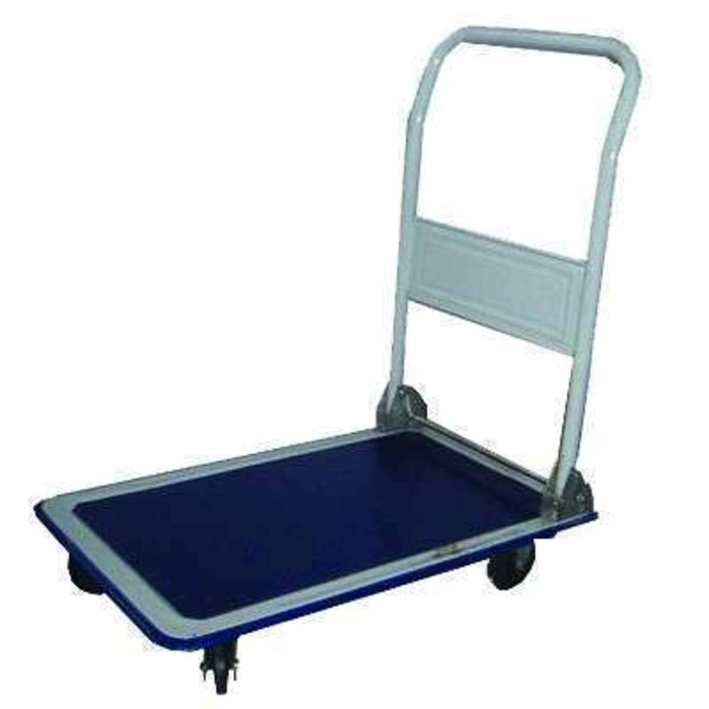 Bolo Flat Bed Trailer with 4 Castors - 735 x 475mm Heavy Duty Utility Cart for Warehouse, Garage & Industrial Transport