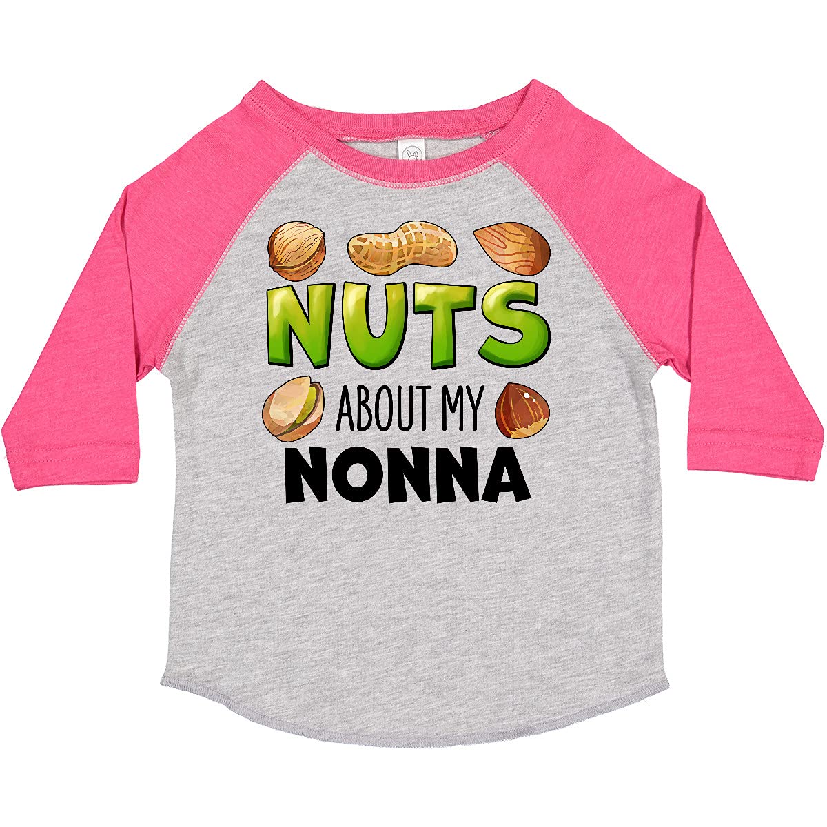 Inktastic 'Nuts About My Nonna' Peanut, Almond, Pistachio Toddler T-Shirt - Cute Casual Outfit for Grandparents Day, Family Reunions & Playdates