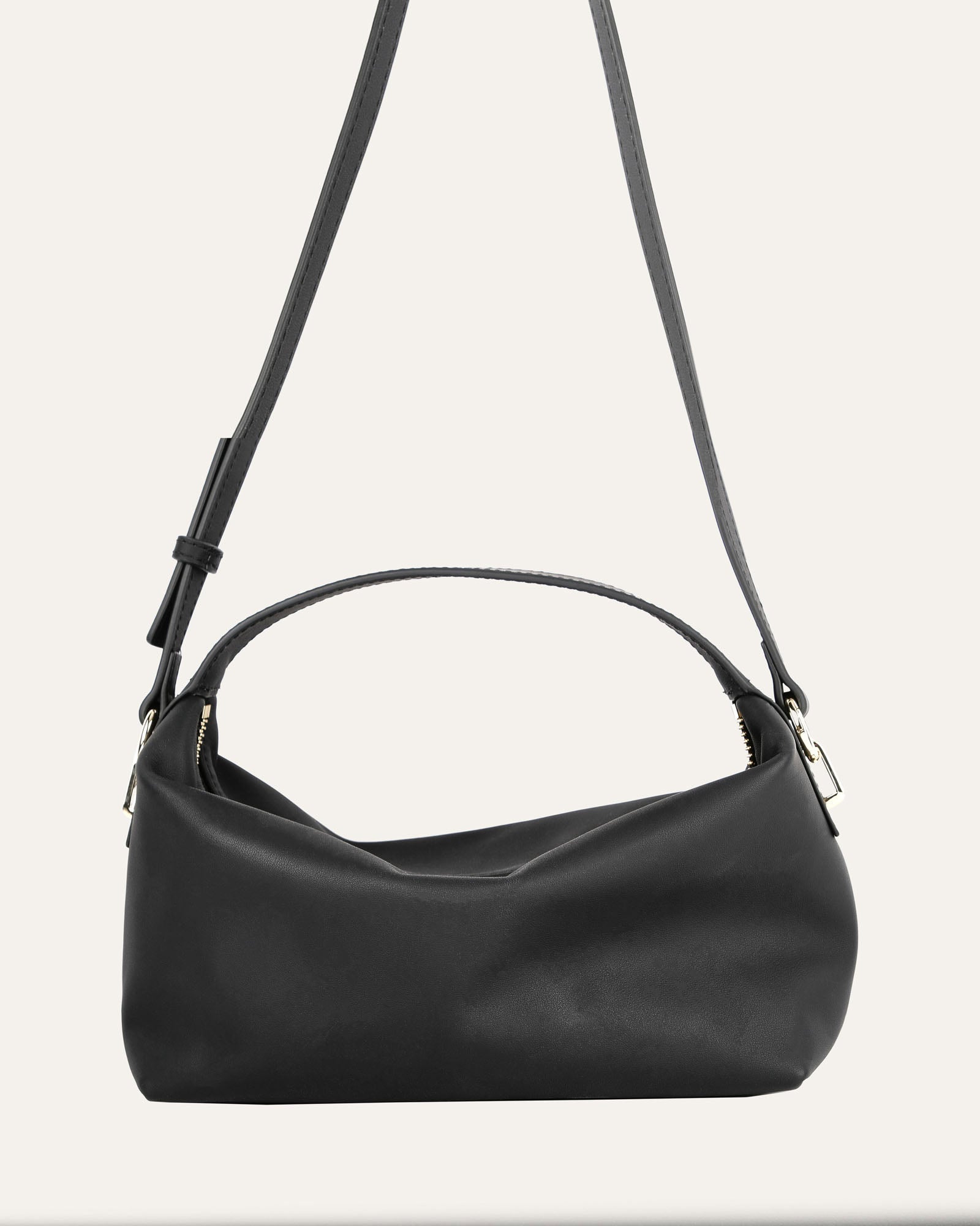EMILIA Black Leather Crossbody Bag for Women - Stylish & Durable Handbag for Everyday Use, Work, Travel & Shopping
