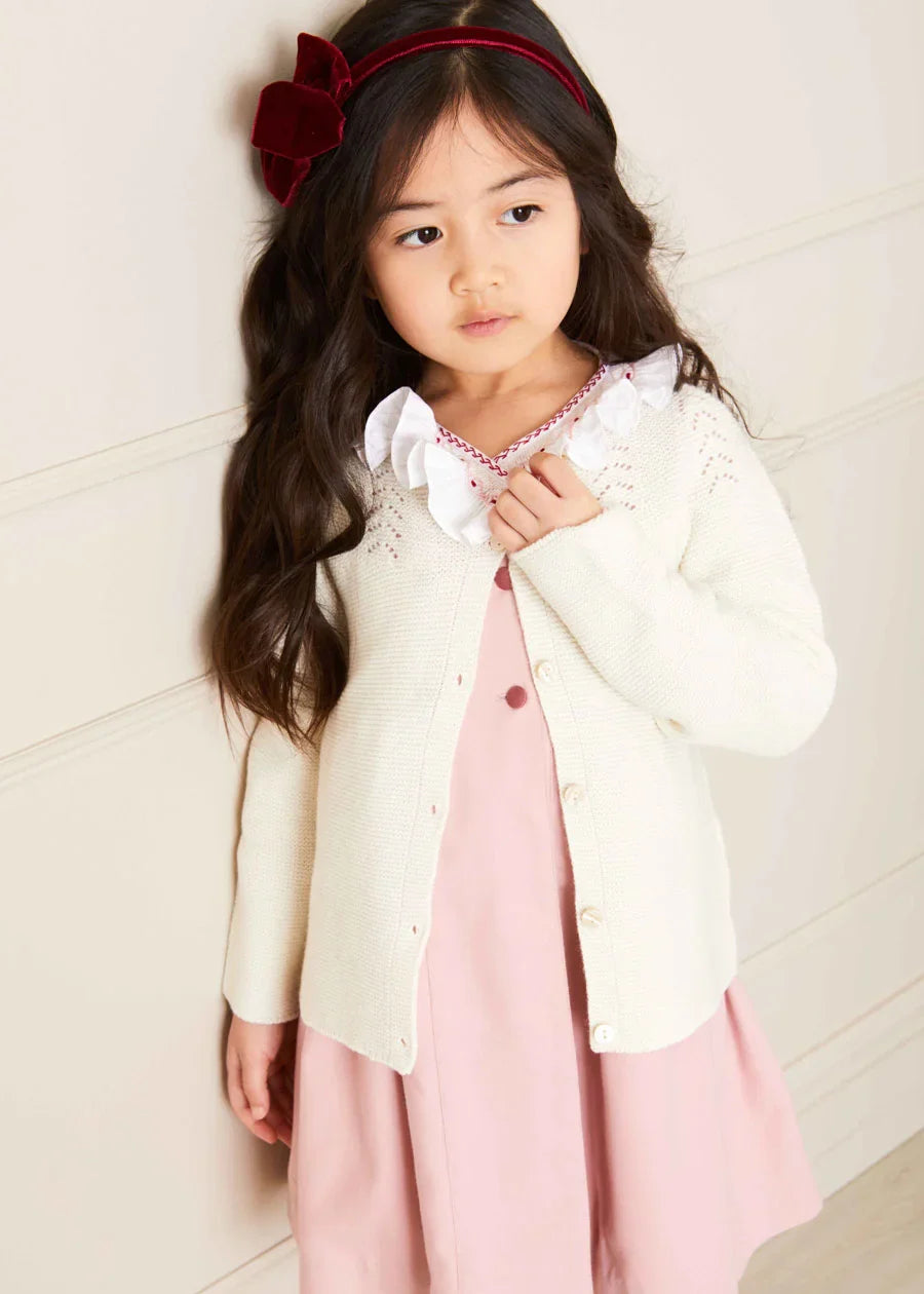 Pink Hand-Smocked Baby Girl Dress - Elegant & Comfortable for Special Occasions, Parties & Photos